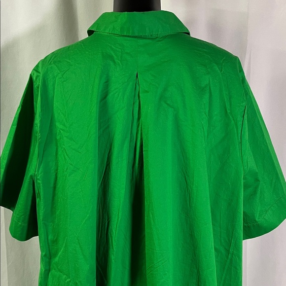 NWT Old Navy Beach Cruiser Green Short Sleeve Mini Swing Shirt Dress - Picture 10 of 16